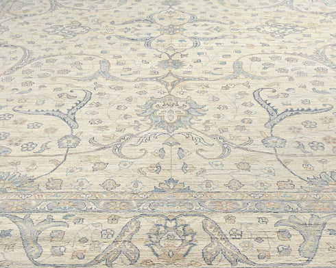 13x17 Zeigler Beige Afghan Hand Knotted Wool Area Rug
